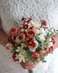 くすみピンクナチュラルブーケ