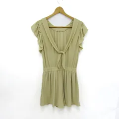 ジルスチュアート オールインワン ノースリーブ ショートパンツ オーバーオール レディース Oサイズ ベージュ系 JILLSTUART 【中古】