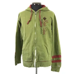 Champion【チャンピオン】スウェット パーカー【メンズXL/緑/オリーブグリーン】裏起毛/Tops/hoodie/jacket◆BJ005-b