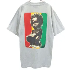ジャマイカンスタイル 90s USA製 オールド バックプリント Rasta Baby 半袖 Tシャツ L グレー Jamaican Style メンズ