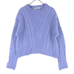 nano universe ナノユニバース 長袖 ニット 36 パープル レディース 古着