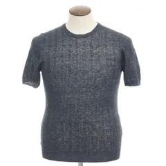 【新品】タリアトーレ TAGLIATORE リネン クルーネック 半袖ニット グレイッシュネイビー【サイズ50】【メンズ】のサムネイル