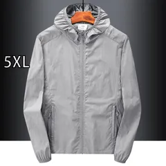 [5XL]秋冬 コーデ メンズ  服 シンプル ファッション オシャレ 大人 かっこいい 大きいサイズ ストリート 紳士服  UPF 通気性 日焼け防止 アウトドア 旅行 抗UV フード付き