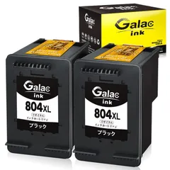 Galac ink リサイクル インク HP 804 XL ブラック 増量 2個セット残量表示付 HP804 大容量【対応機種】■HP Tango ■HP Tango X ■ENVY Photo ・6220 ・6222 ・7820 ・7822 ■HP ENVY