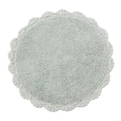 新品 Francfranc フランフラン プリル マット ライトグリーン×シルバー 50×50cm