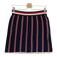 サイズ：M TOMMY HILFIGER GOLF トミー ヒルフィガーゴルフ  ニットスカート ストライプ柄 ネイビー系 [240101234394]# ゴルフウェア レディース ストスト