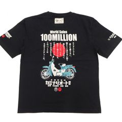 カミナリオート Tシャツ KAMINARI 半袖Tシャツ スーパーカブ 100MILLION エフ商会 KMT-250 ブラック 新品