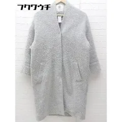 ■ Lugnoncure ルノンキュール 長袖 ノーカラー コート Mサイズ グレー系 レディース 【中古】 【1002799006200】