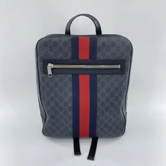 【中古】GUCCI GGスプリーム バックパック 478324 ブラック レッド グッチ[10]のサムネイル