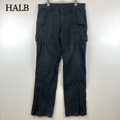 ヘルムートラング】リネン混 カーゴパンツ スリムフィット カーキ 28