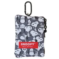【メール便】スヌーピー 定期入れ リール付きパスポーチ 総柄 ピーナッツ マリモクラフト ICカードケース パスケース キャラクター グッズ 