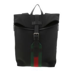 【中古】 GUCCI （グッチ） ｼｪﾘｰﾗｲﾝ ﾊﾞｯｸﾊﾟｯｸ バッグ リュックサック/デイパック  Black 619749 used:A