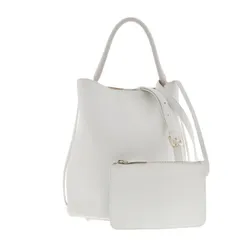 【中古】 JIL SANDER （ｼﾞﾙｻﾝﾀﾞｰ） ﾊﾝﾄﾞﾊﾞｯｸﾞ バッグ ショルダーバッグ 2WAY バケツバッグ ポーチ付き White ホワイト leather ﾚｻﾞｰのサムネイル