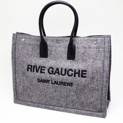 【新品同様】サンローラン　リヴ ゴーシュ　トートバッグ　グレー　フェルト　レザー　RIVE GAUCHE　509415 24N4E 1160