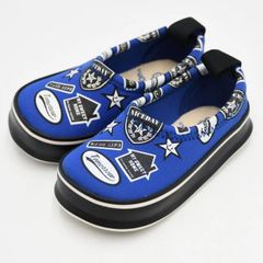スキッポン skippon 13.0cm ワッペン ブルー mer0472 ベビーシューズ キッズ 歩きやすい つまずきにくい 姿勢 水遊び 乾きやすい キッズ 女の子 男の子 SkippOn SKP-0054