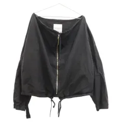 UNUSED (アンユーズド) 17AW Zip shirt ノーカラージップアップシャツジャケット ブラック US1352のサムネイル