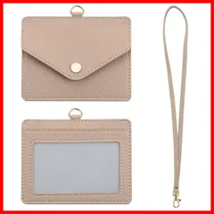 首掛け カードケース ショルダー ネームホルダー ケース 入れ IDケース 首かけ セット カードポケット 横型 両面用 パスケース ストラップ カード 名刺入れ カード掛け レザー 定期入れ カード入れ 通勤 カード入れ 通学 男女兼用 名札ケース レディー