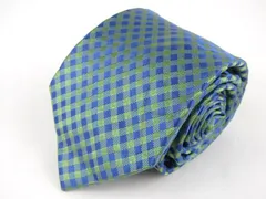 マイケルコース ブランドネクタイ チェック柄 シルク メンズ グリーン Michael Kors 【中古】