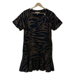 SEE BY CHLOE(シーバイクロエ) ワンピース サイズI 40 レディース - ダークネイビー×ブラウン 半袖/ミニ