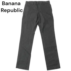 【新品 未使用】 Banana Republic バナナリパブリック 秋冬 ストレッチ ストライプ スラックス パンツ Sz.29 メンズ グレー