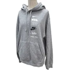 NIKE ナイキ クラブ+ BB ロゴ プルオーバー フーディ パーカー グレー S