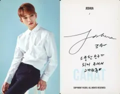 【中古】コレクションカード(男性) SEVENTEEN/JOSHUA(ジョシュア)/裏面印刷サイン・メッセージ入り/SEVENTEEN ファンクラブ「CARAT」2期特典フォトカード