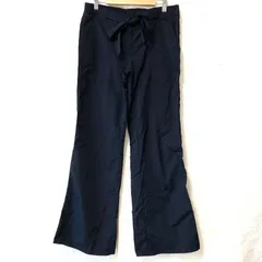 (^w^)b adidas アディダス ナイロン100% ワイド パンツ フレア ボトムス ゴルフ golf ランニング ジャージ ウエスト紐 スポーツ アクティブ ブラック 黒 レディース 女性 サイズ L