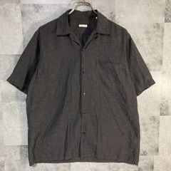 日本製 COMOLI コモリ 半袖 オープンカラー ボックス カット シャツ チャコールグレー 1
