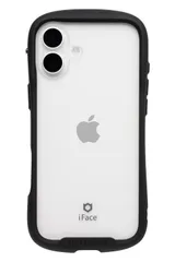 iFace Reflection iPhone 16 Plus ケース クリア 強化ガラス(ブラック)【アイフェイス iphone16plus ケース アイフォン16プラス カバー スマホケース 透明 黄変防止 耐 [ブラック・iPhone16 Plus専用]