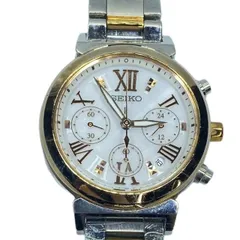 【稼働品】 SEIKO セイコー V175-ODRO 腕時計 時計 アクセサリー 小物 アナログ クオーツ ステンレス シルバー ゴールド