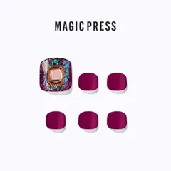 日本未発売306 DASHING DIVA 「モードチェンジ」Mode change ダッシングディバ マジックプレス フット ペディキュア ネイルチップ 付け爪 赤 レッド