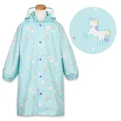 【ユニコーン 水色 6751802】 レインコート キッズ ランドセル対応 女の子 オレンジボンボン 120cm 130cm 140cm 小学生 幼稚園 保育園 子供 子ども こども おしゃれ かわいい カッパ リュック 対応 レインウェア