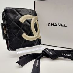 【鮮烈な印象✨】 CHANEL シャネル　二つ折り 財布 キルティング カンボンライン ココマーク がま口　黒 ピンク