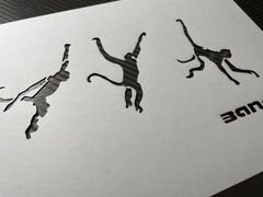 バンクシー　BANKSY　テナガザル　猿　Ａ４　厚紙　ステンシルシート（078）