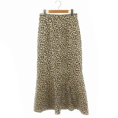 スライ SLYZ 23SS MERMAID ロングスカート マキシ ヒョウ柄 2 ベージュ 黒 ブラック /MF ■OS ■SH