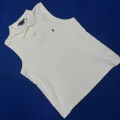 POLO RALPH LAUREN(ポロラルフローレン) ノースリーブ 白 ポロ シャツ