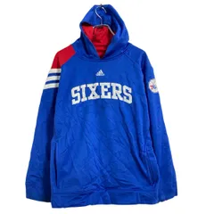 adidas ロゴジャージ スウェット パーカー キッズ L 160 程 ブルー アディダス スポーツ NBA プルオーバー 古着卸 アメリカ仕入 a702-6704