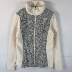 古着 ザ・ノースフェイス THE NORTH FACE フルジップフリースジャケット ワンポイントロゴ S  ホワイト ツートン レディース