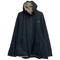 kappa ジャケット L ブラック カッパ ジップアップ ワンポイント ロゴ 裏ボア アウター 古着卸 アメリカ仕入 a612-6141