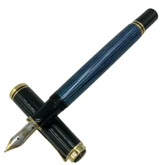 万年筆 Pelican ペリカン 14c 585 f 茶縞 万年筆