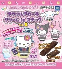 【新品】食玩 雑貨 【BOX】サンリオキャラクターズ アクリルブローチ クリームinスナック Vol.2