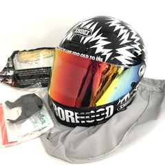 SHOEI Glamster NEIGHBORHOOR×DSC フルフェイスヘルメット 除菌消臭済 ブラック ホワイト XLサイズ オートバイ ツーリング ライディング バイカー バイク用品 ショウエイ ◇TA2459