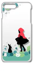 【新品未使用】 iPhone7 Plus iPhone8 Plus アイフォン7/8プラス クリア ハードケース (赤ずきん) 花柄 うさぎ 童話 cl-iphone7plus-203