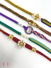 マクラメ編み、メタルチャーム、100％ポリエステルコード 