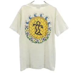 Da Hui ダフイ 90s USA製 オールド バックプリント 半袖 Tシャツ M グレー シングルステッチ メンズ 古着