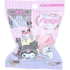 マイメロディ＆クロミ ホワイトエンジェル ブラックエンジェル バスボール いちごの香り 75g 1回分 バスボール 入浴剤 バスボム 男の子 女の子 マスコット おもちゃ プレゼント 7才以上