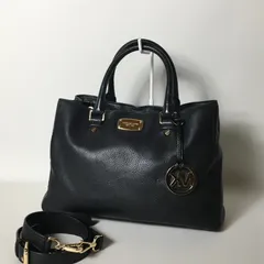 2507-240｜マイケルコース 2WAY ハンドバッグ レザー ブラック