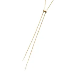 【ゴールド×ワンサイズ】[Cream dot. クリームドット公式] ネックレス レディース  タイ 金属アレルギー ニッケルフリー ループタイ ロング フリーアジャスター y字 ヴィンテージ調 大人 