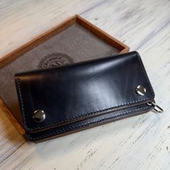 【トラッカーウォレット ロング 3層】クロムエクセル 茶芯 TALON シルバー