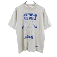 SKM GAME READY 90s USA製 ジャクソンビルジャガーズ オールド サイン入り 両面プリント 半袖 Tシャツ M グレー系 アメフト メンズ 古着 【240325】 メール便可